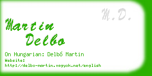 martin delbo business card